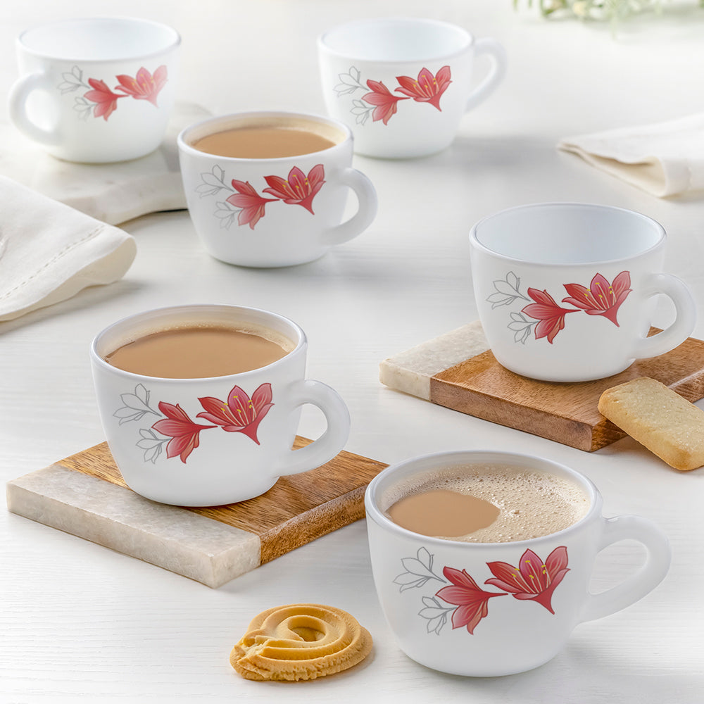 My Borosil Opalware Tea Cups & Tea Sets Ruby Cup Set