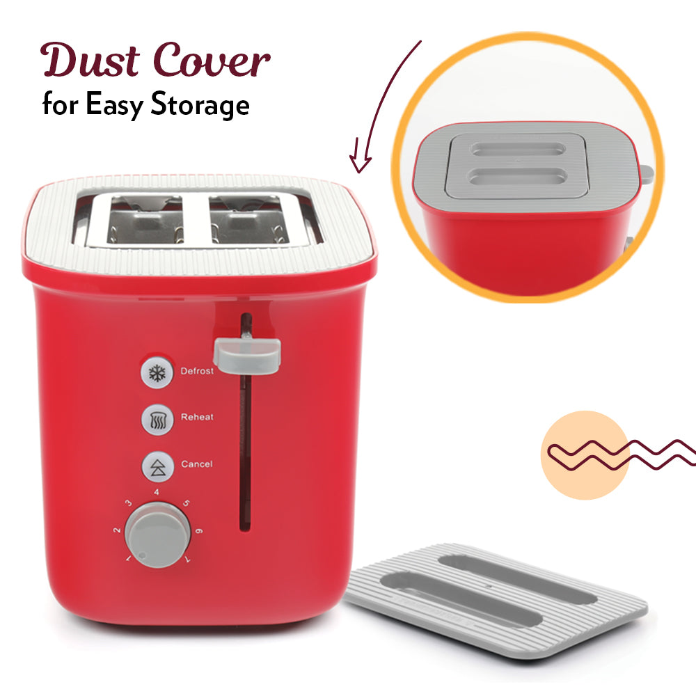 My Borosil Toasters & Grills Krispy Pop-up Toaster, Red