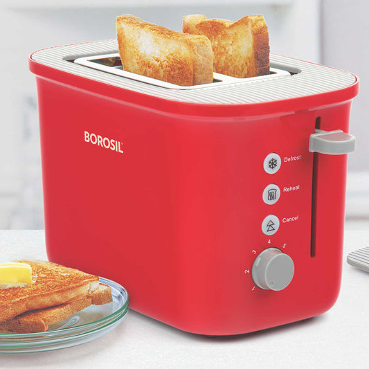 My Borosil Toasters & Grills Krispy Pop-up Toaster, Red