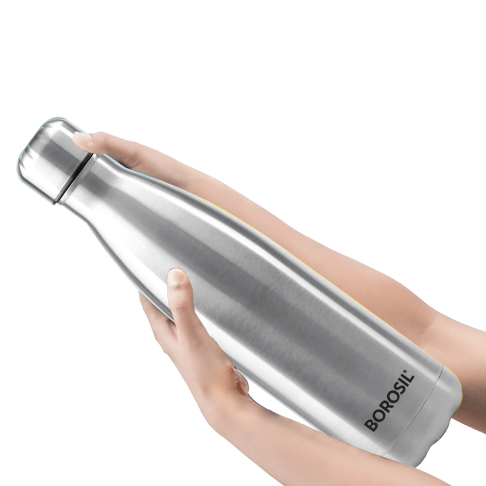 My Borosil Stainless Steel Bottles 1 L Bolt Single Wall Bottle