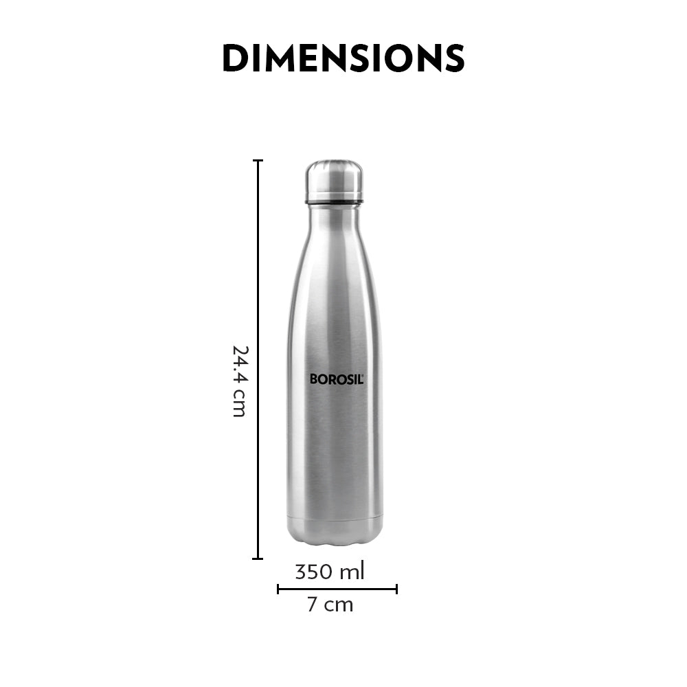 My Borosil Stainless Steel Bottles 350 ml Bolt Double Wall Bottle