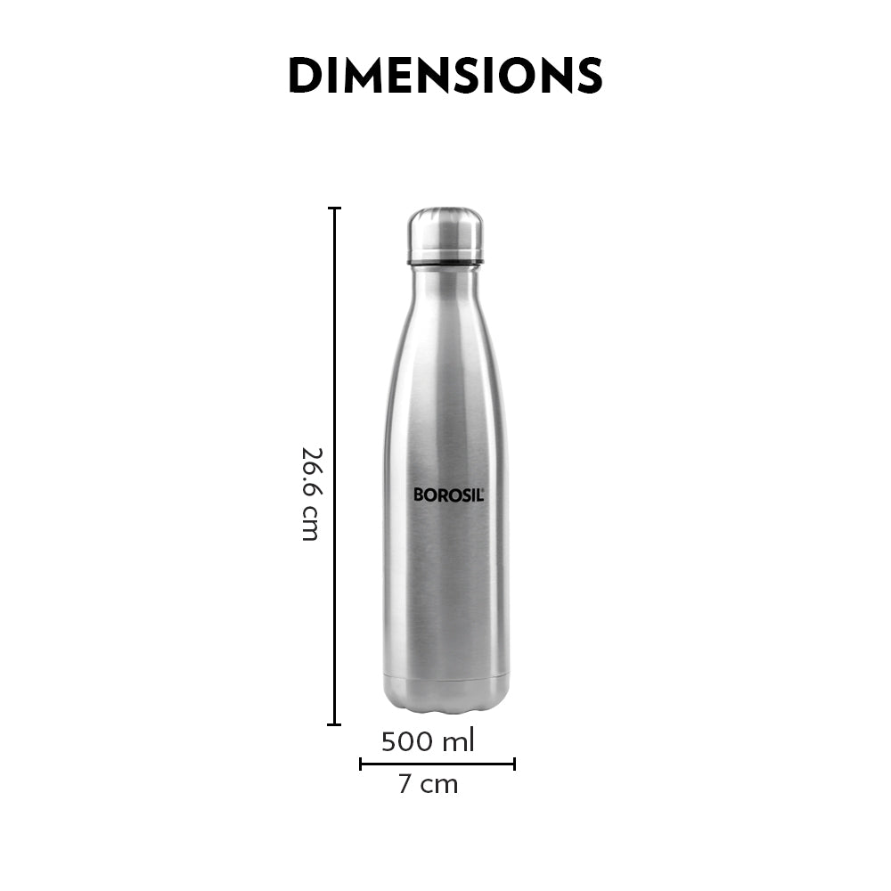 My Borosil Stainless Steel Bottles 500 ml Bolt Double Wall Bottle