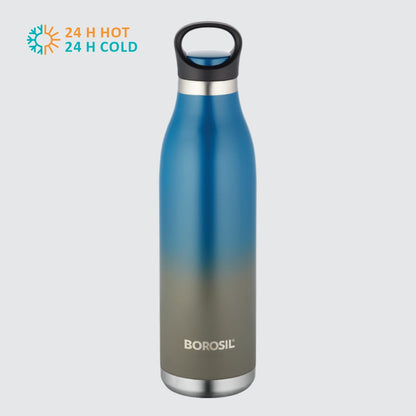 My Borosil Stainless Steel Bottles 700 ml ColourCrush Blue