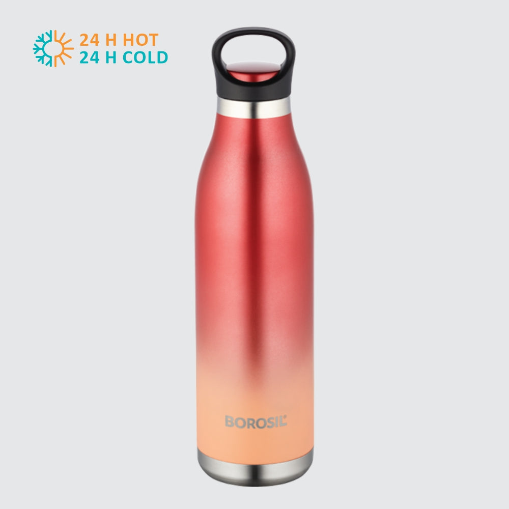 My Borosil Stainless Steel Bottles 700 ml ColourCrush Red