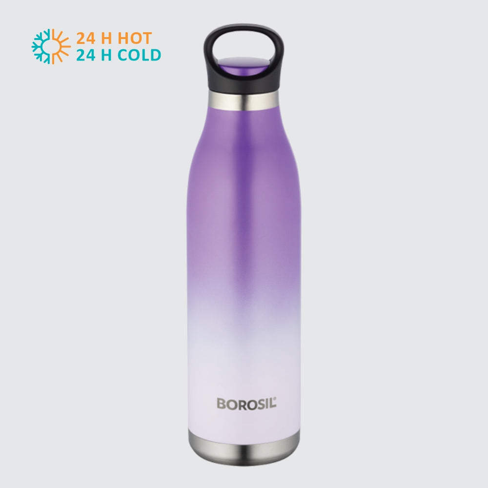 My Borosil Stainless Steel Bottles 700 ml ColourCrush Violet