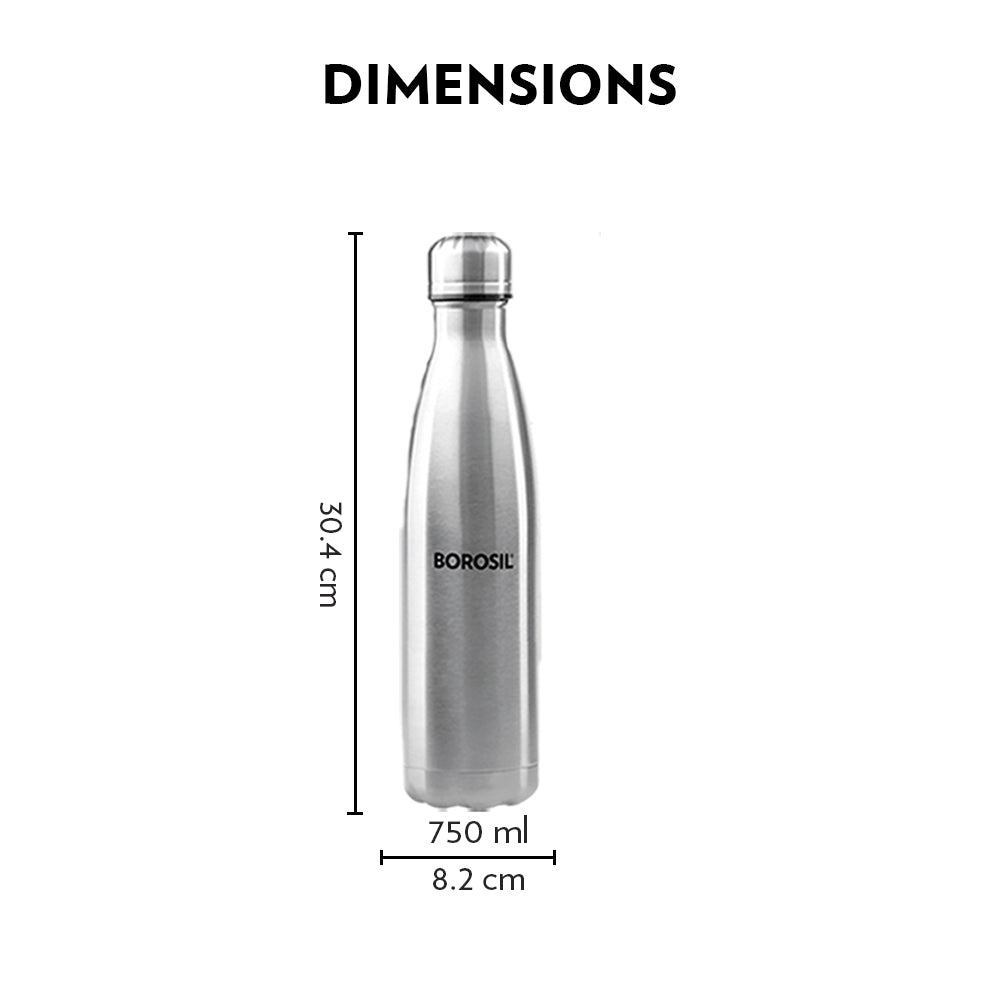 My Borosil Stainless Steel Bottles 750 ml Bolt Double Wall Bottle