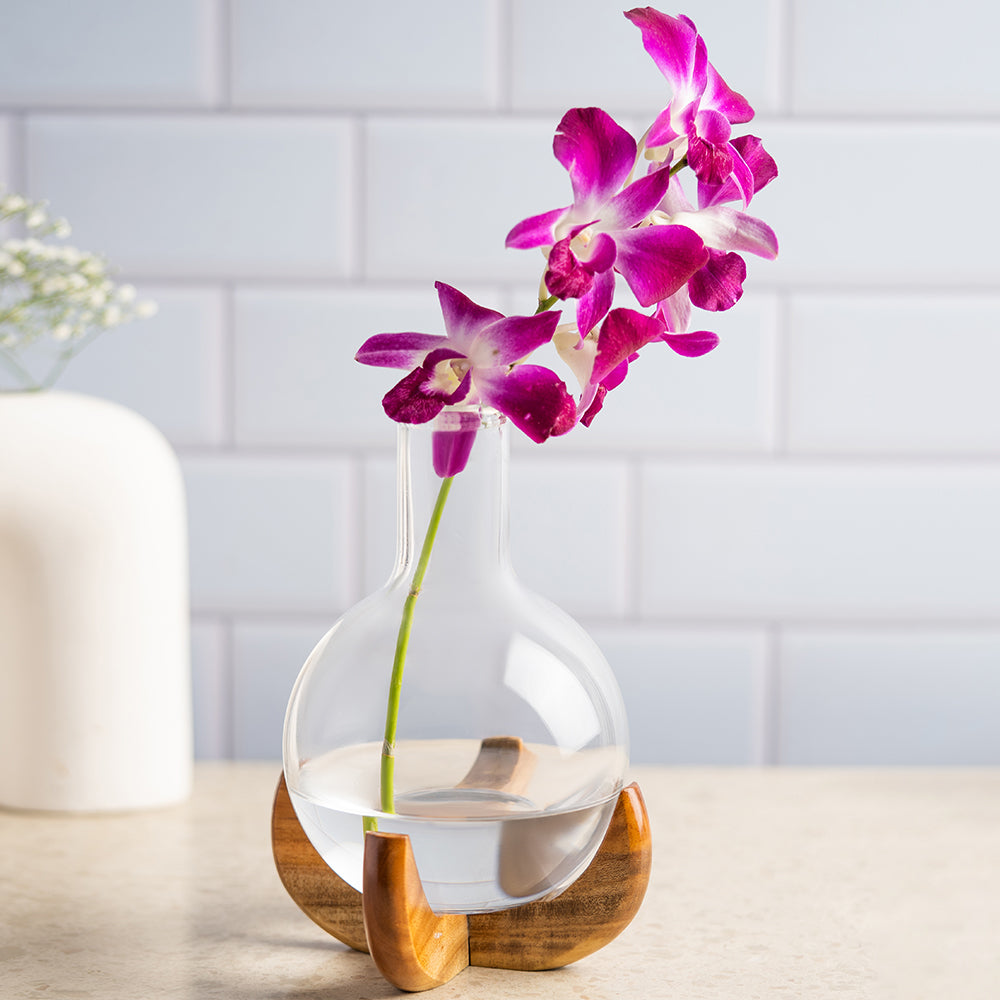 Artisan Clear Glass Vase
