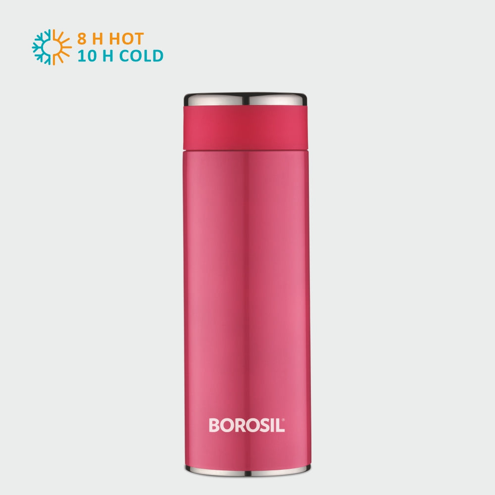 My Borosil Stainless Steel Bottles Travelsmart Pink