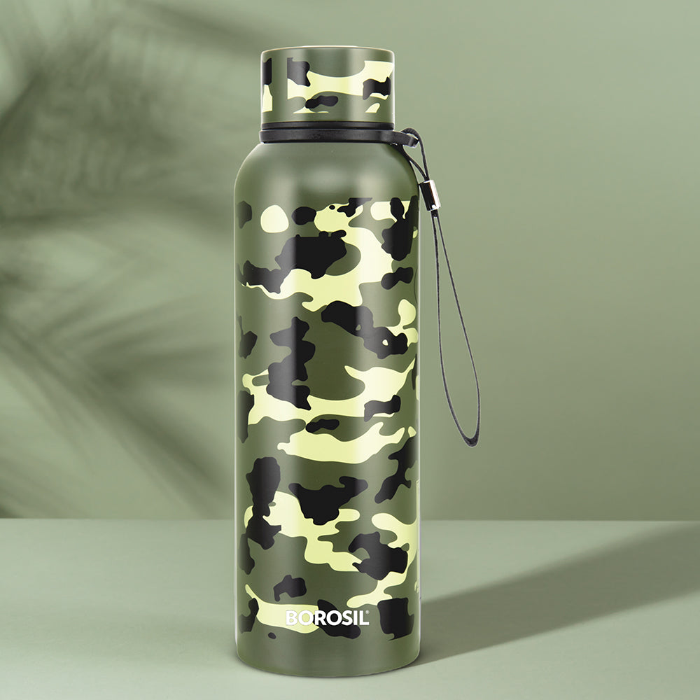 My Borosil Stainless Steel Bottles 700 ml Trek Military Green