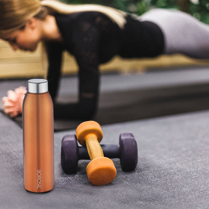 My Borosil Stainless Steel Bottles 750 ml EasySip Bronze
