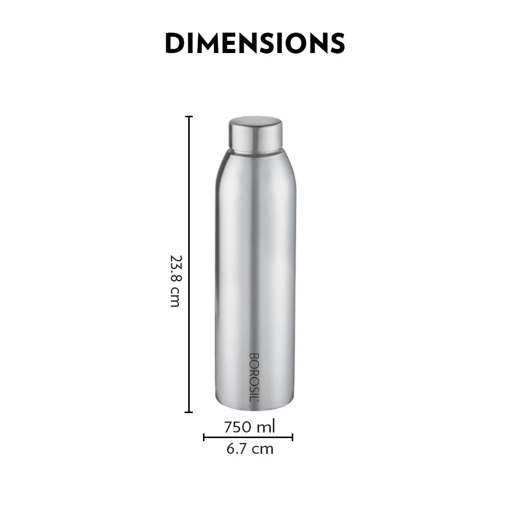 My Borosil Stainless Steel Bottles 750 ml EasySip Classic