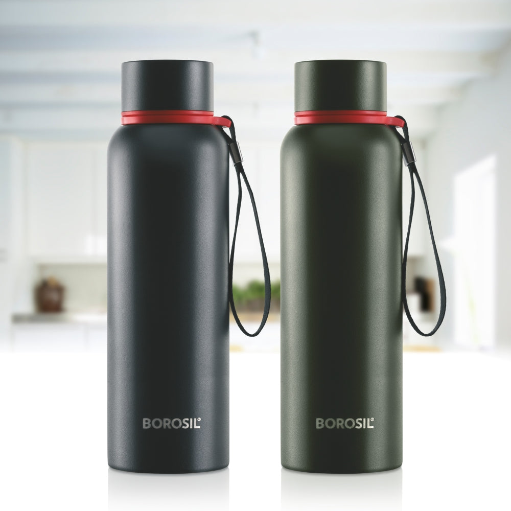 My Borosil Stainless Steel Bottles Trek Green