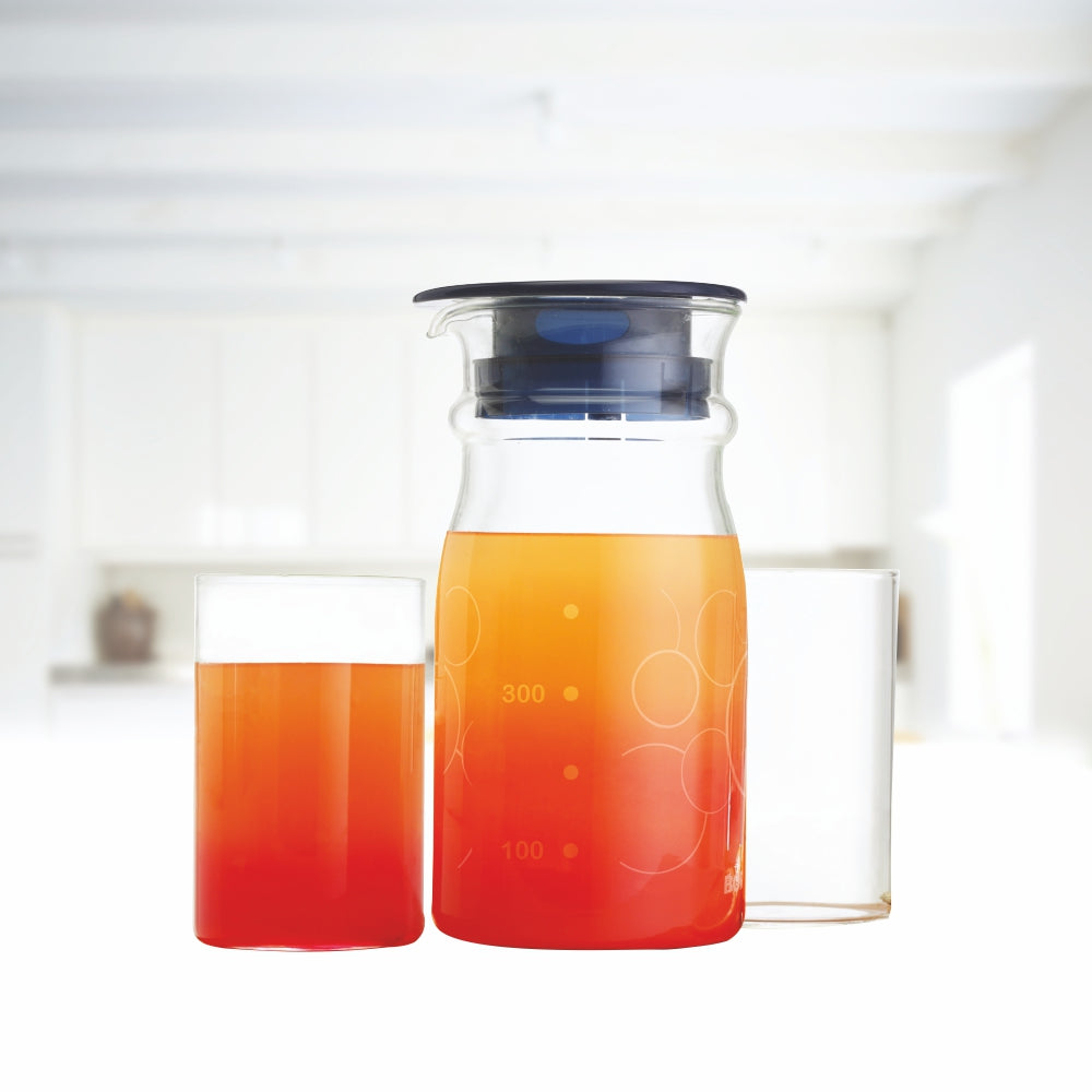 My Borosil Water & Juice Jugs 600 ml jug + 2 glasses Aqua Set with 600 ml Jug