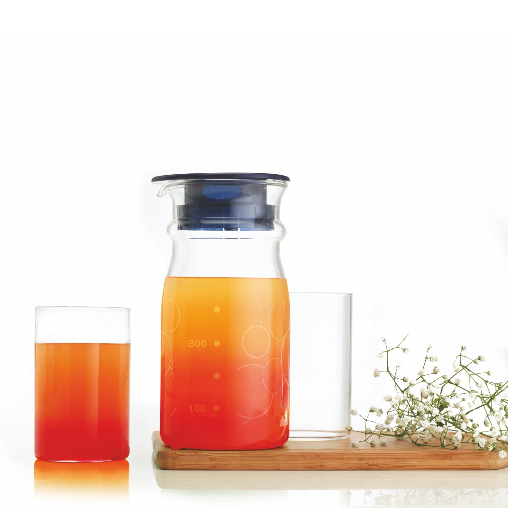 My Borosil Water & Juice Jugs 600 ml jug + 2 glasses Aqua Set with 600 ml Jug