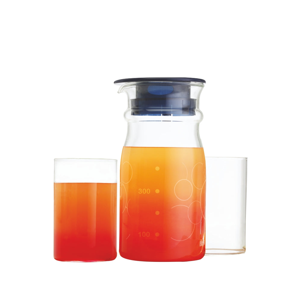 My Borosil Water & Juice Jugs 600 ml jug + 2 glasses Aqua Set with 600 ml Jug