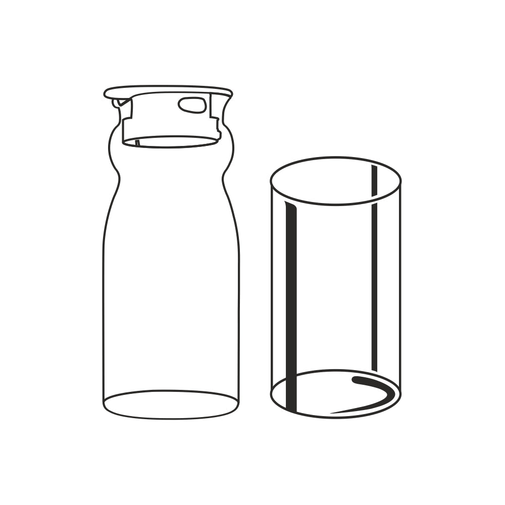 My Borosil Water & Juice Jugs 600 ml jug + 2 glasses Aqua Set with 600 ml Jug