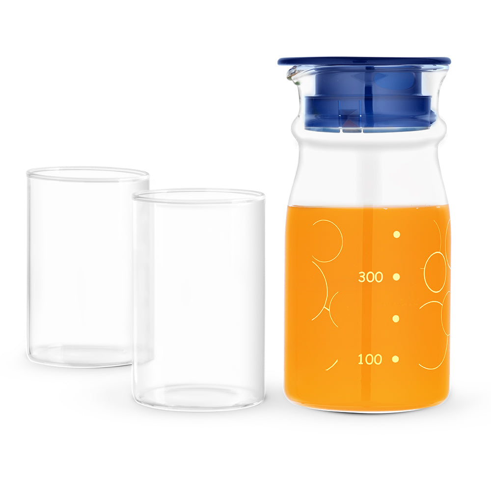 My Borosil Water & Juice Jugs 600 ml jug + 2 glasses Aqua Set with 600 ml Jug
